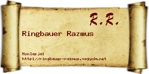 Ringbauer Razmus névjegykártya